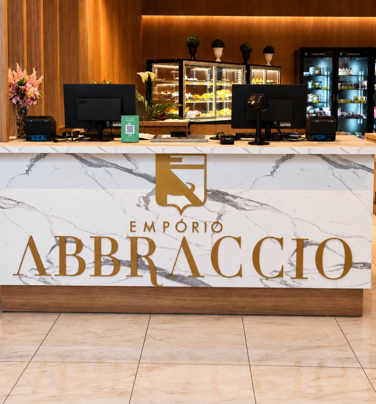 Balcão de entrada do Empório Abbraccio